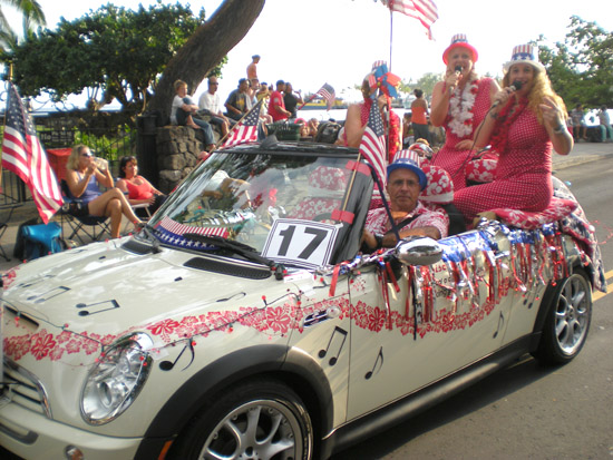 paradejam Hibiscus Jam and a very patriotic driver.