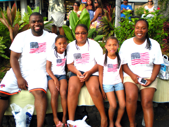 parademccord The McCord family, visiting from California, dressed for the occasion.