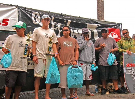 Open Bodyboard Final -  1st. Matt Solomon, 2nd. Kealoha Kaaua, 3rd. Nacoma Herrington, 4th. Danie Villena, 5th. Micah Salazar, 6th. Jon Patrich Alcoran