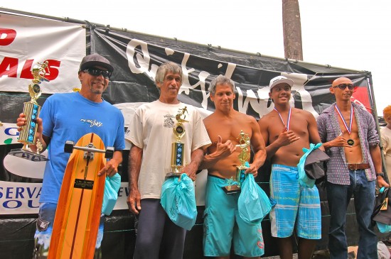 Open Longboard Final - 1st. Wayne Victorino, 2nd. Koa Enriquez, 3rd. Sode Kabalis, 4th. John John, 5th. Alika Weber, 6th. Tomo Saito (Uncle Eddie accepting for Koa)