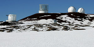 20030903_mauna-kea-summit-observatories-snow Observatories on Mauna Kea. Photography by Baron Sekiya for Hawaii 24/7.