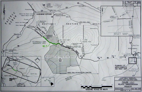 click for larger view of overall Saddle Road project.
