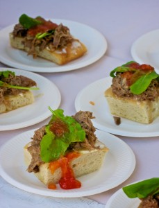 Hukilau's Lamb on Focaccia