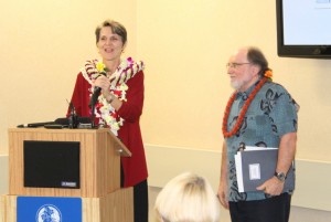 Giesting-Abercrombie Beth Giesting and Governor Neil Abercrombie. Photo courtesy of the Office of the Governor