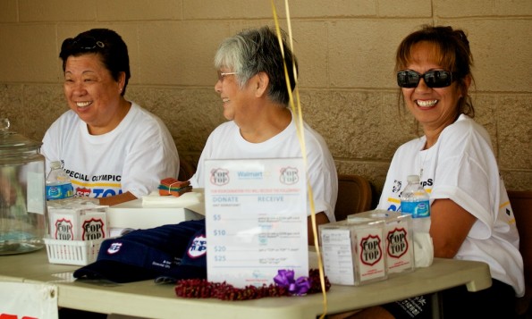 Collecting donations for Special Olympics East Hawaii.