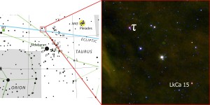 LkCa15Location Figure 2 The location of LkCa 15 can be found using this chart. Credit: Adam Kraus/IAU/Sky & Telescope