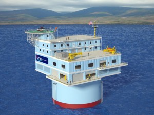 OTI HI render1 Artistʻs concept of OTI’s offshore plant proposed for Oahu, Hawaii.