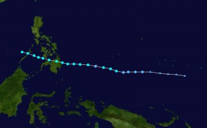 Track of Typhoon Sendong