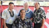 Mayor Alan Arakawa and former mayors Charmaine Tavares and James “Kimo” Apana with Mufi Hannemann (front)