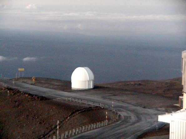 Mauna Kea summit roadway at 6:40 a.m. Saturday (Jan 5). Image courtesy of UH-Hilo.