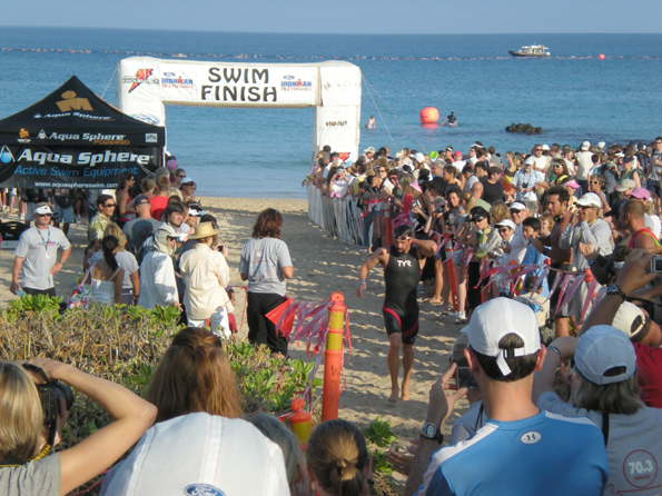 703flanagan John Flanagan, of Honolulu, was first out of the water. (Hawaii247.com photo by Karin Stanton)