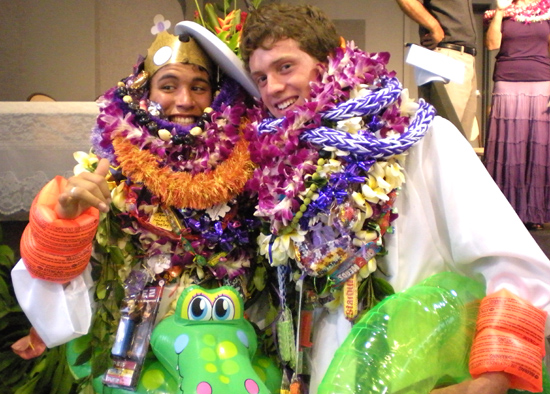 makualaniboys A couple of Makua Lani Christian Academy graduates smile for photos after Saturday's commencement exercises.