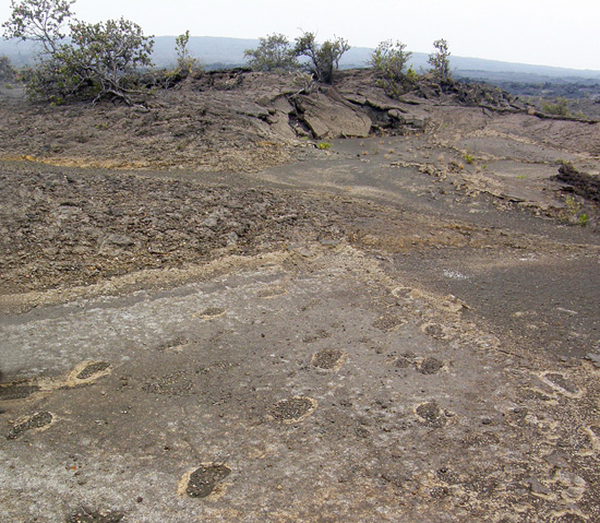 Volcano Lava Footprints