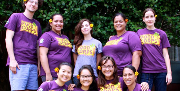 The FoodCorps crew. (Photo courtesy of The Kohala Center)