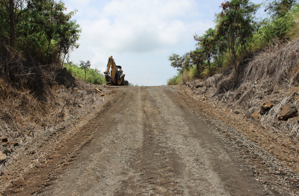 Work on the 2.2-mile section of road is slated to begin Monday, Aug. 4. (Hawaii 24/7 photo by Karin Stanton)