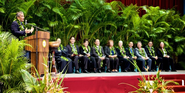 Hawaii County Mayor Billy Kenoi was the keynote speaker at the 2014 Inauguration Ceremonies held in Hilo Monday, December 1, 2014. Photography by Baron Sekiya | Hawaii 24/7