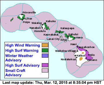 Weather advisory map via National Weather Service/NOAA