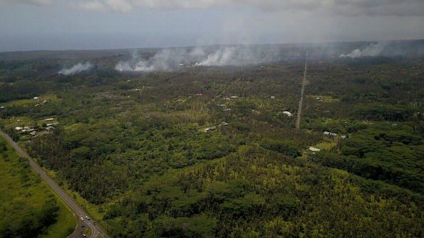 Vent sites in Leilani Estates subdivision on Saturday, May 5, 2018. The area has been evacuated due to fumes, fire and lava hazards. Photos by Steven Royston | Special to Hawaii 24/7
