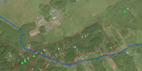 Location of Fissure 16 located East of Puna Geothermal Venture. Map via Hawaii County Civil Defense.