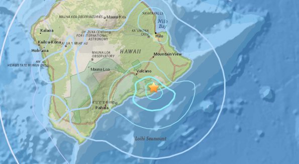 Epicenter of 4.6 magnitude earthquake Tuesday, June 19, 2018.