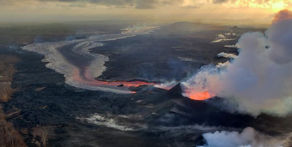 Fissure 8 in Leilani Estates. Photo taken Friday, July 6, 2018 courtesy of Hawaii County Fire Department.